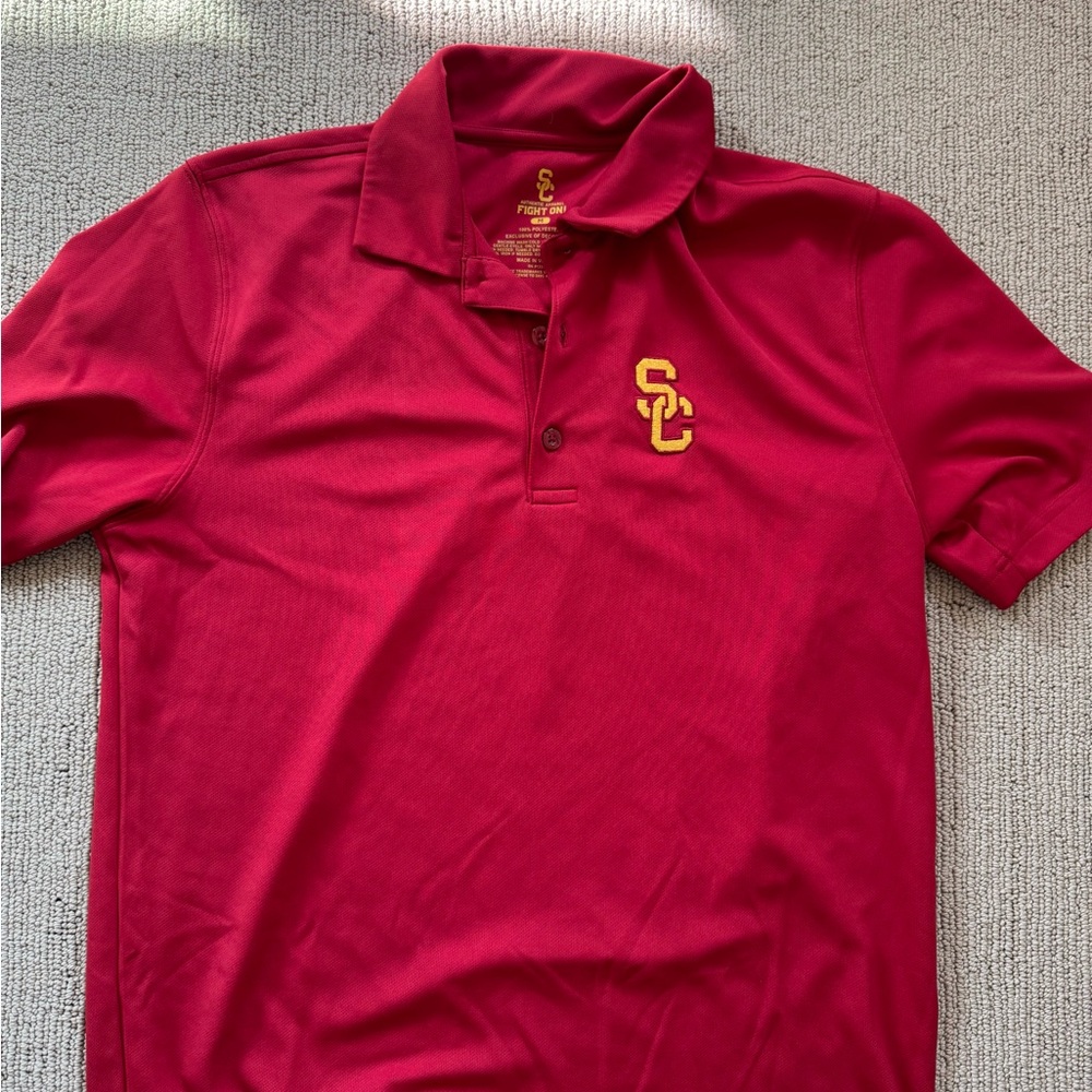 Red Polo Shirt with USC Logo